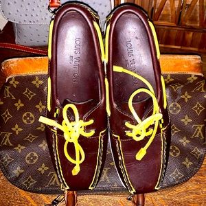 Louis Vuitton brown boat shoes 7 1/2